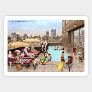 Art Deco Rooftop Chillout Sticker